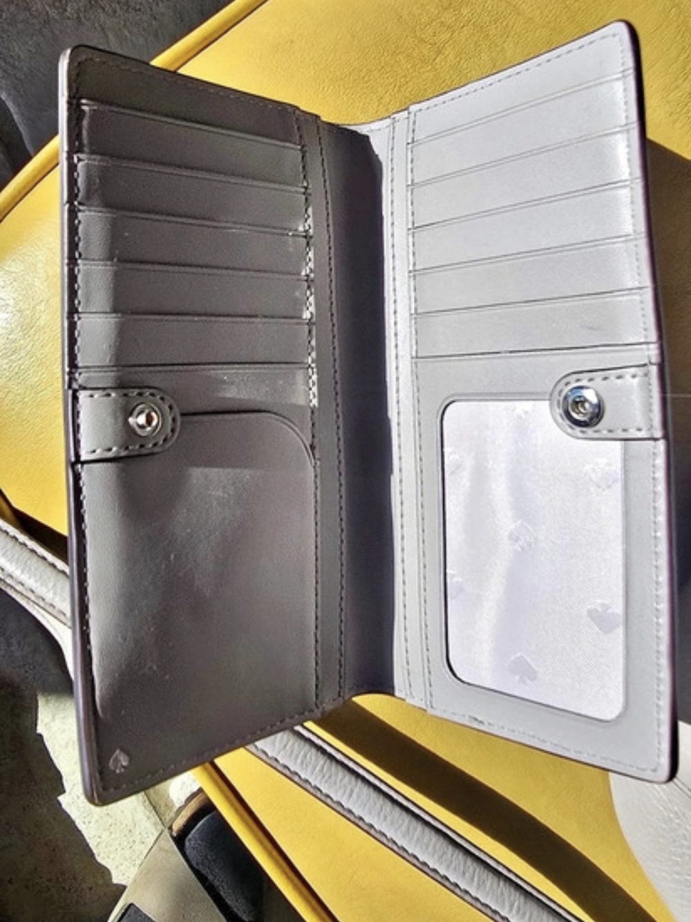 Kate Spade Cameron Street Stacy Wallet Gray & Yellow